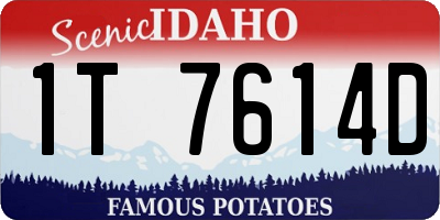 ID license plate 1T7614D