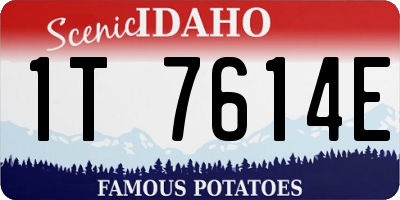 ID license plate 1T7614E