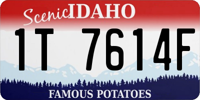 ID license plate 1T7614F