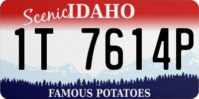 ID license plate 1T7614P