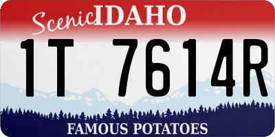 ID license plate 1T7614R