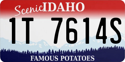 ID license plate 1T7614S