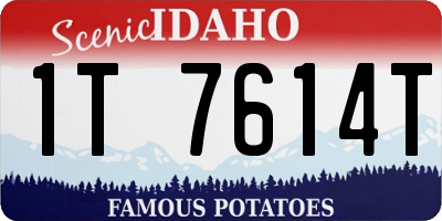 ID license plate 1T7614T