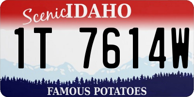 ID license plate 1T7614W