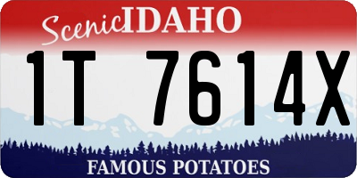 ID license plate 1T7614X