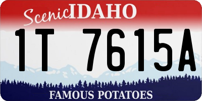 ID license plate 1T7615A