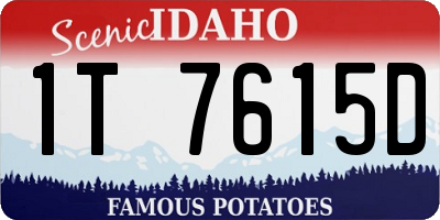 ID license plate 1T7615D