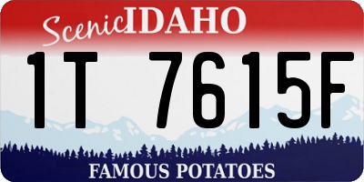 ID license plate 1T7615F