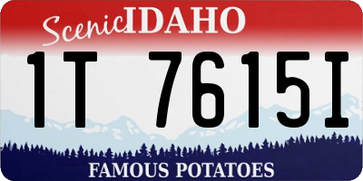 ID license plate 1T7615I