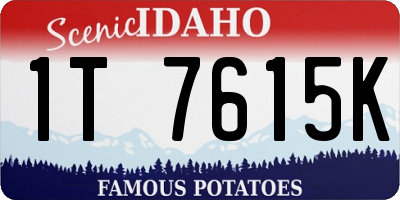 ID license plate 1T7615K