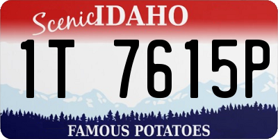 ID license plate 1T7615P