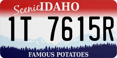 ID license plate 1T7615R
