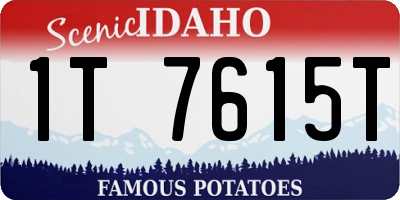 ID license plate 1T7615T