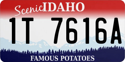 ID license plate 1T7616A