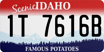 ID license plate 1T7616B