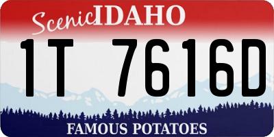 ID license plate 1T7616D