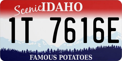 ID license plate 1T7616E