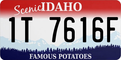 ID license plate 1T7616F