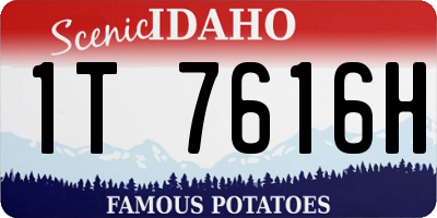 ID license plate 1T7616H