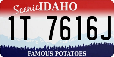 ID license plate 1T7616J
