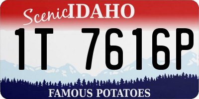 ID license plate 1T7616P