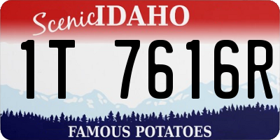 ID license plate 1T7616R