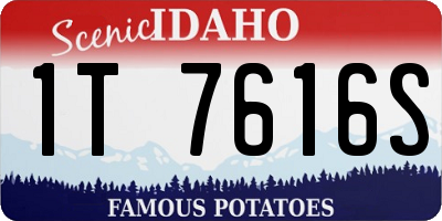 ID license plate 1T7616S