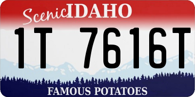 ID license plate 1T7616T