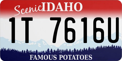 ID license plate 1T7616U