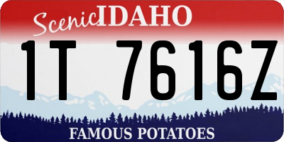 ID license plate 1T7616Z