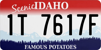ID license plate 1T7617F