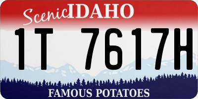ID license plate 1T7617H