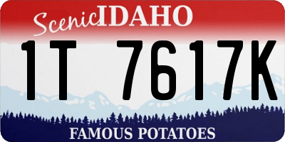 ID license plate 1T7617K