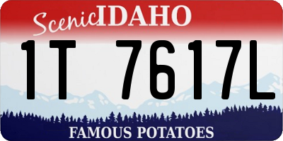 ID license plate 1T7617L