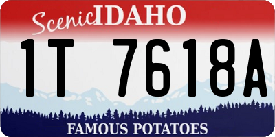 ID license plate 1T7618A