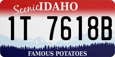 ID license plate 1T7618B
