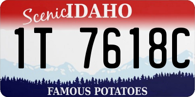 ID license plate 1T7618C