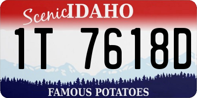 ID license plate 1T7618D