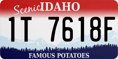 ID license plate 1T7618F