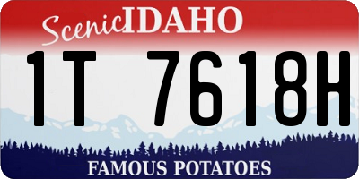 ID license plate 1T7618H