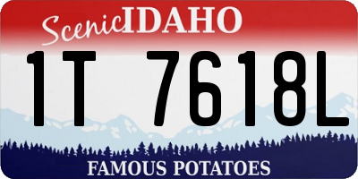 ID license plate 1T7618L