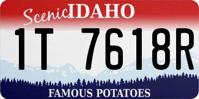 ID license plate 1T7618R