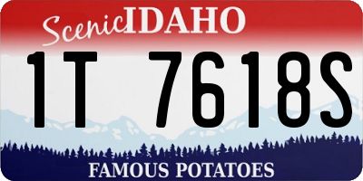 ID license plate 1T7618S