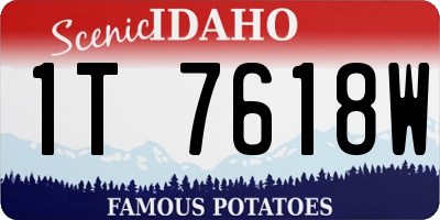 ID license plate 1T7618W
