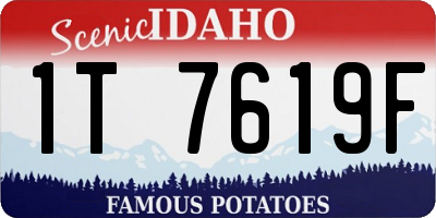 ID license plate 1T7619F