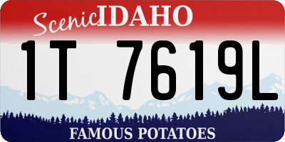 ID license plate 1T7619L