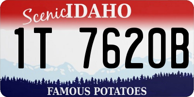 ID license plate 1T7620B