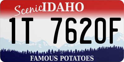 ID license plate 1T7620F