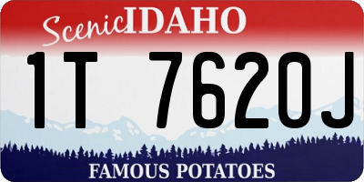ID license plate 1T7620J