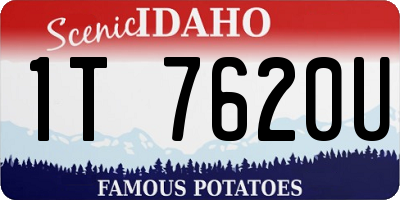 ID license plate 1T7620U